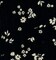 1 Yard Black Ditsy Floral Print 8x3 Yummy Rib Knit Fabric Soft Stretch 58/60 Inches Wide